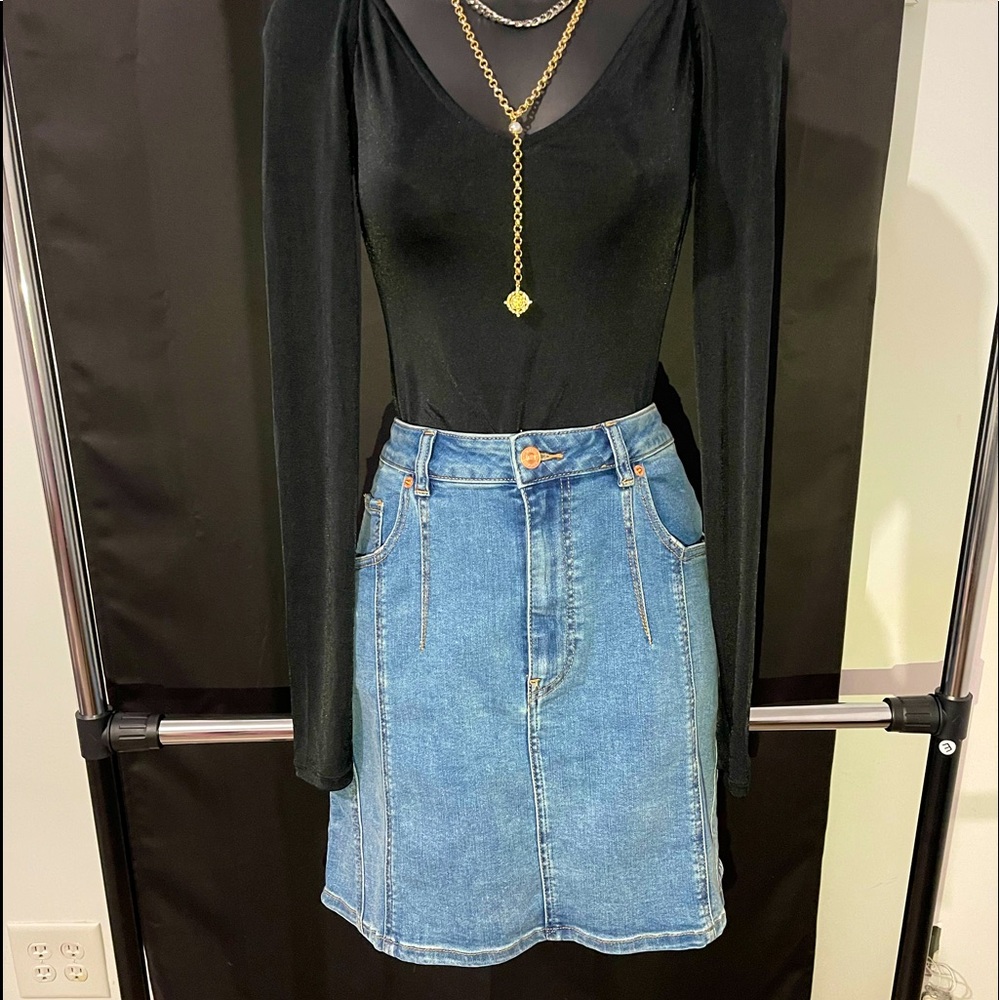 Free people denim skirt